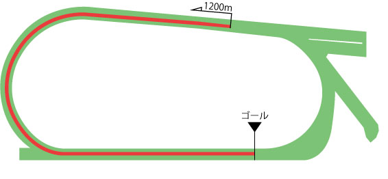 中京競馬場 芝1200m